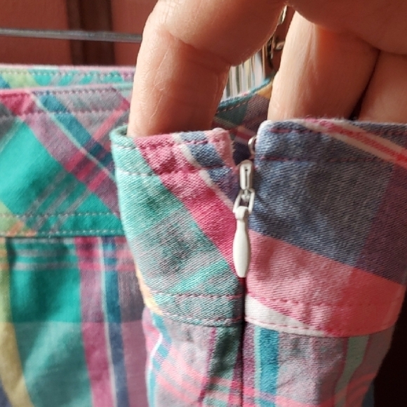 Talbot Madras Plaid Multicolor Lined Skirt Size 16 - Picture 5 of 9